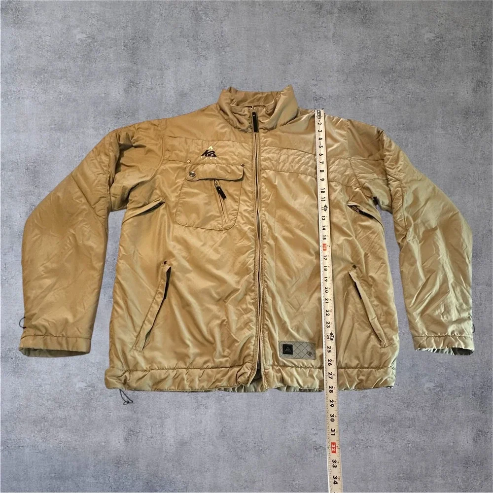 K2 Snowboarding Puffer Jacket Mens Large Tan Season 06 Series Zip Up